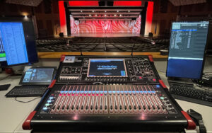 Edmond Memorial High School’s new DiGiCo SD9T console at FOH